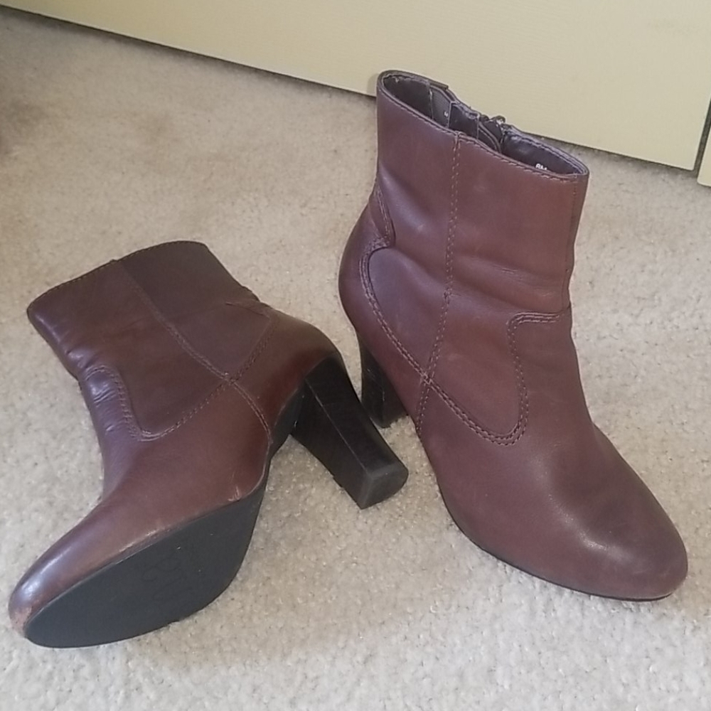Ana brown leather calf boots